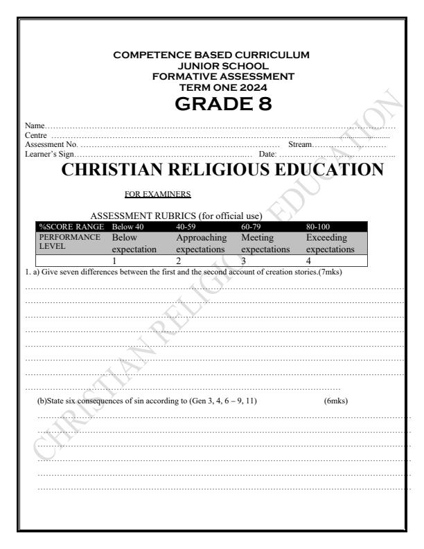 Preview page Grade-8-CRE-Mid-Term-1-Exam-2024-Set-2_2118_0.jpg