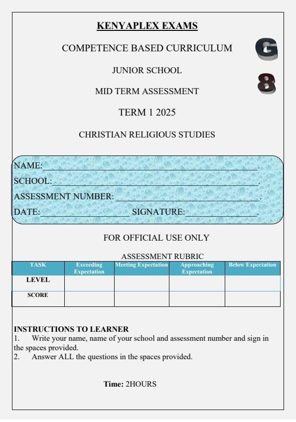 Preview page Grade-8-CRE-Mid-Term-1-Exam-2025_3627_0.jpg