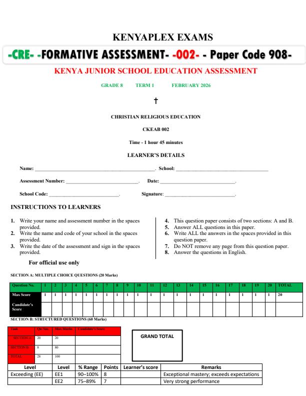 Preview page Grade-8-CRE-Mid-Term-1-Exam-2026_5097_0.jpg