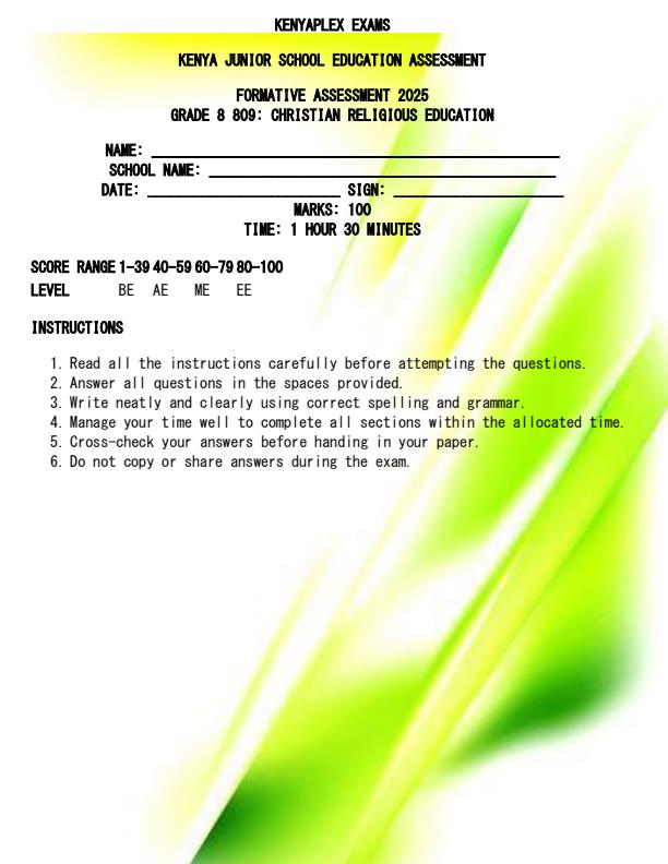 Preview page Grade-8-CRE-Term-2-Opener-Exam-2025_4031_0.jpg