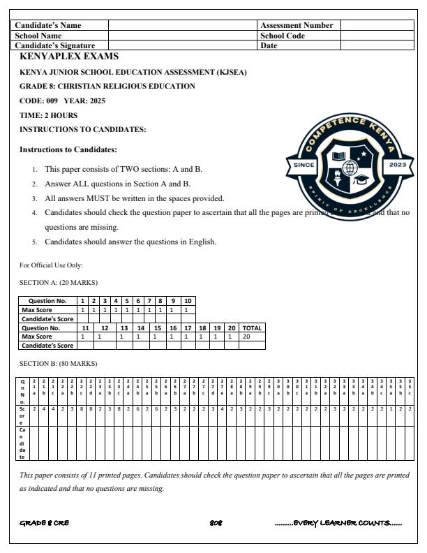 Preview page Grade-8-CRE-Term-3-Opener-Exam-2025_4547_0.jpg