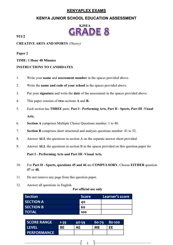 Preview page Grade-8-Creative-Arts-and-Sports-End-of-Term-1-Examination-2025_3835_0.jpg