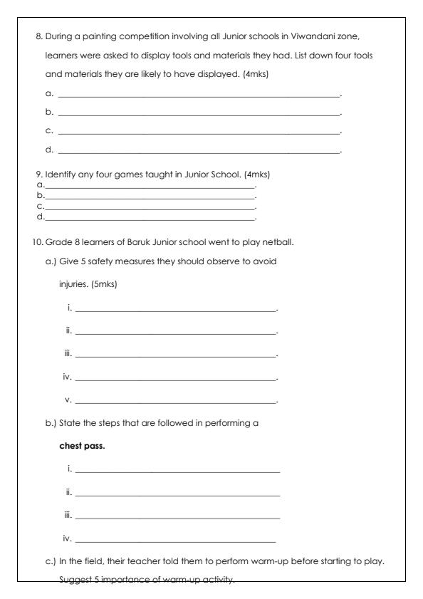 Preview page Grade-8-Creative-Arts-and-Sports-End-of-Term-2-Examination-2024_2809_2.jpg