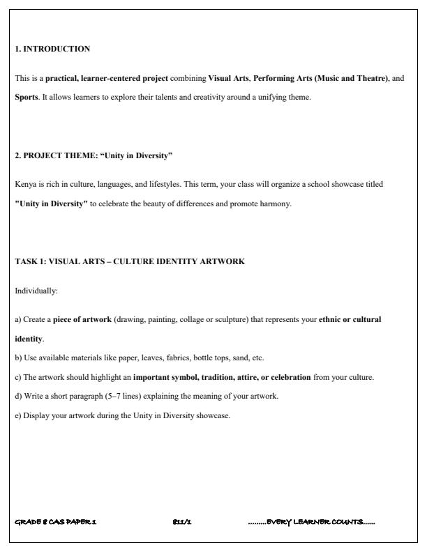 Preview page Grade-8-Creative-Arts-and-Sports-Paper-1-Term-3-Opener-Exam-2025_4545_1.jpg