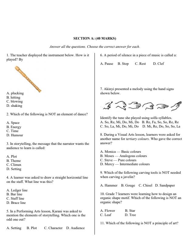 Preview page Grade-8-Creative-Arts-and-Sports-Term-1-Opener-Exam-2026_4987_1.jpg