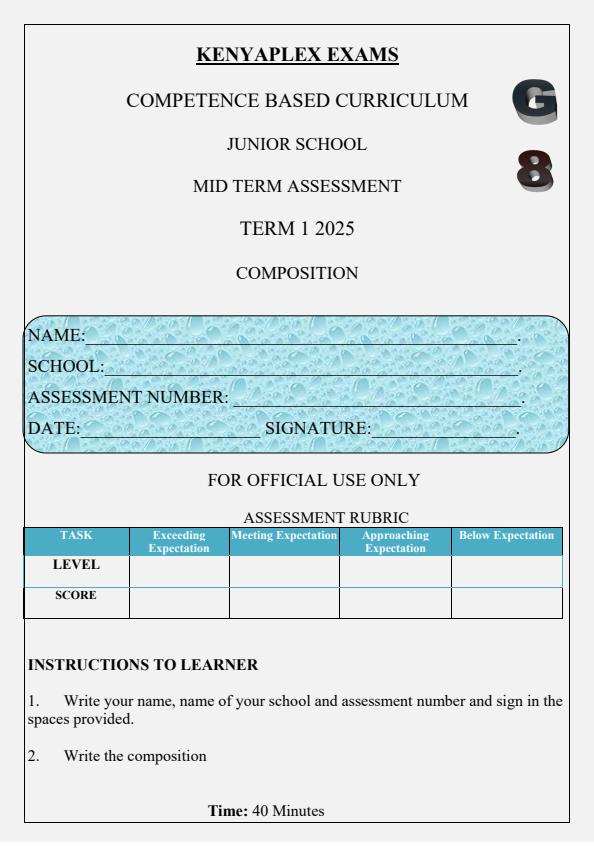 Preview page Grade-8-English-Composition-Mid-Term-1-Exam-2025_3619_0.jpg