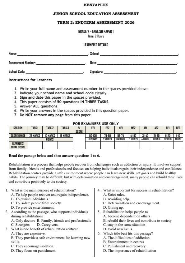 Preview page Grade-8-English-Paper-1-End-Term-2-Exam-2026_6178_0.jpg