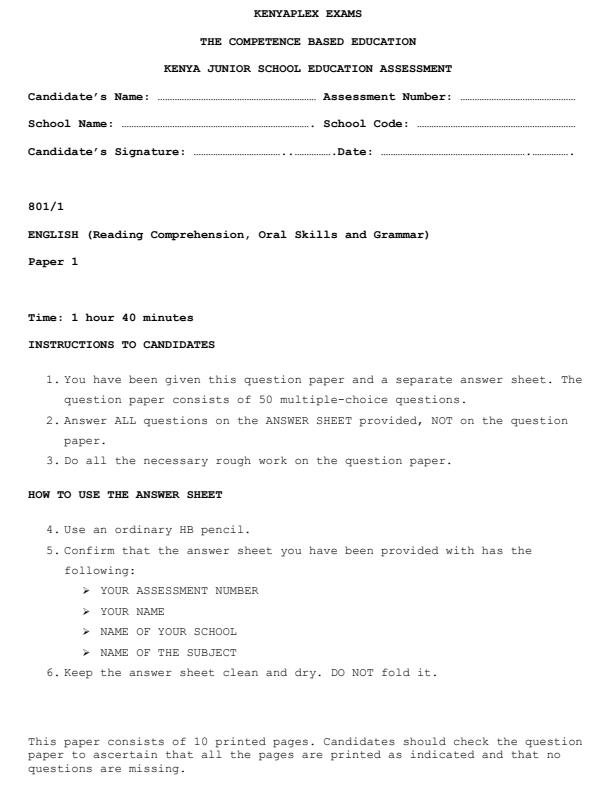 Preview page Grade-8-English-Paper-1-End-Term-3-Exam-2026_6791_0.jpg
