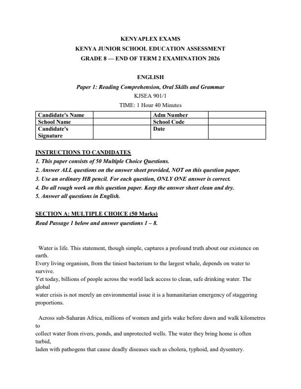 Preview page Grade-8-English-Paper-1-July-Assessment-Examination-2026_6372_0.jpg