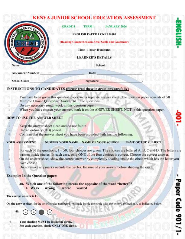 Preview page Grade-8-English-Paper-1-Term-1-Opener-Exam-2026_4988_0.jpg