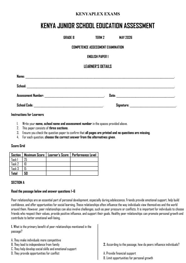 Preview page Grade-8-English-Paper-1-Term-2-OPener-Exam-2026_5611_0.jpg