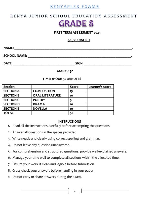 Preview page Grade-8-English-Paper-2-End-of-Term-1-Examination-2025_3831_0.jpg