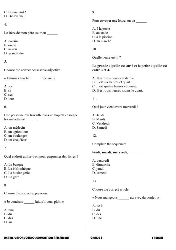 Preview page Grade-8-French-Activity-End-Term-3-Exam-2026_6793_1.jpg