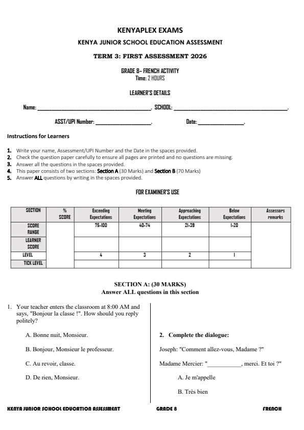 Preview page Grade-8-French-Activity-Term-3-Opener-Exam-2026_6545_0.jpg