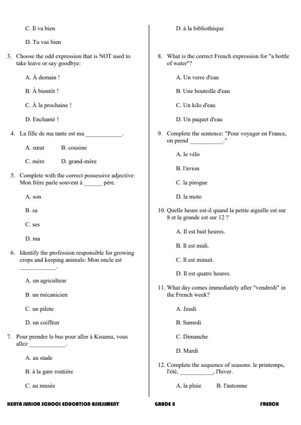 Preview page Grade-8-French-Activity-Term-3-Opener-Exam-2026_6545_1.jpg