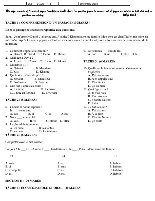 Preview page Grade-8-French-Mid-Term-1-Exam-2026_5102_1.jpg
