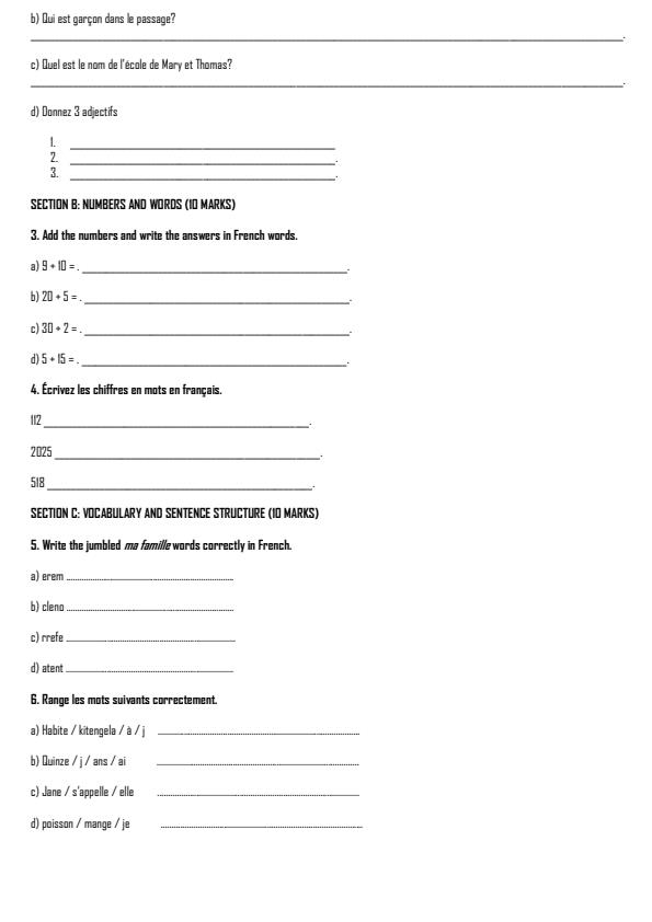 Preview page Grade-8-French-Mid-Term-2-Exam-2026_5883_1.jpg