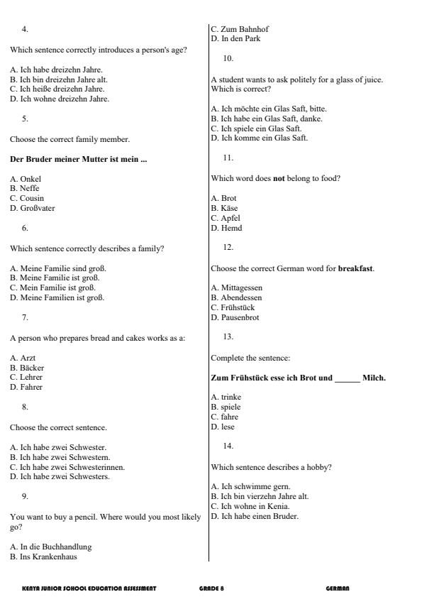 Preview page Grade-8-German-Activity-End-Term-3-Exam-2026_6794_1.jpg