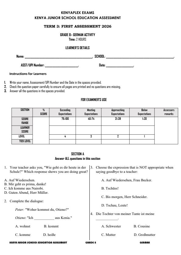 Preview page Grade-8-German-Activity-Term-3-Opener-Exam-2026_6546_0.jpg