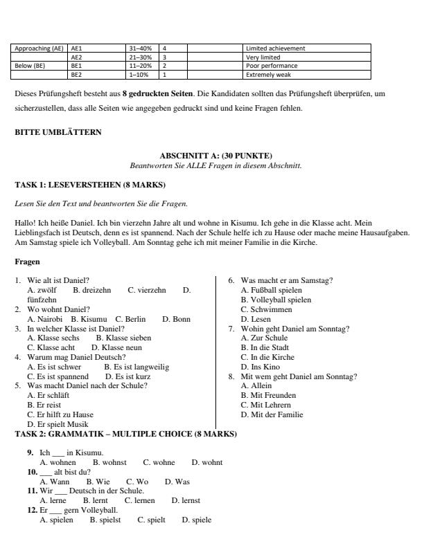 Preview page Grade-8-German-End-Term-1-Exam-2026_5387_1.jpg