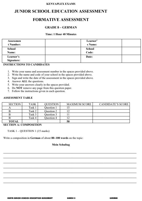Preview page Grade-8-German-End-Term-3-Set-2-Exam-2026_7171_0.jpg