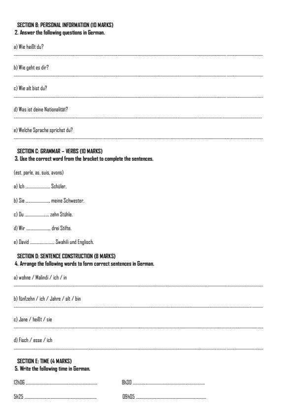 Preview page Grade-8-German-Mid-Term-2-Exam-2026_5885_1.jpg