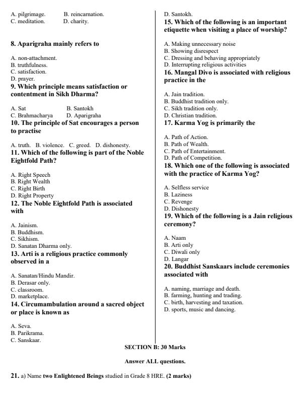 Preview page Grade-8-Hindu-Religious-Education-End-Term-3-Set-2-Exam-2026_7172_1.jpg