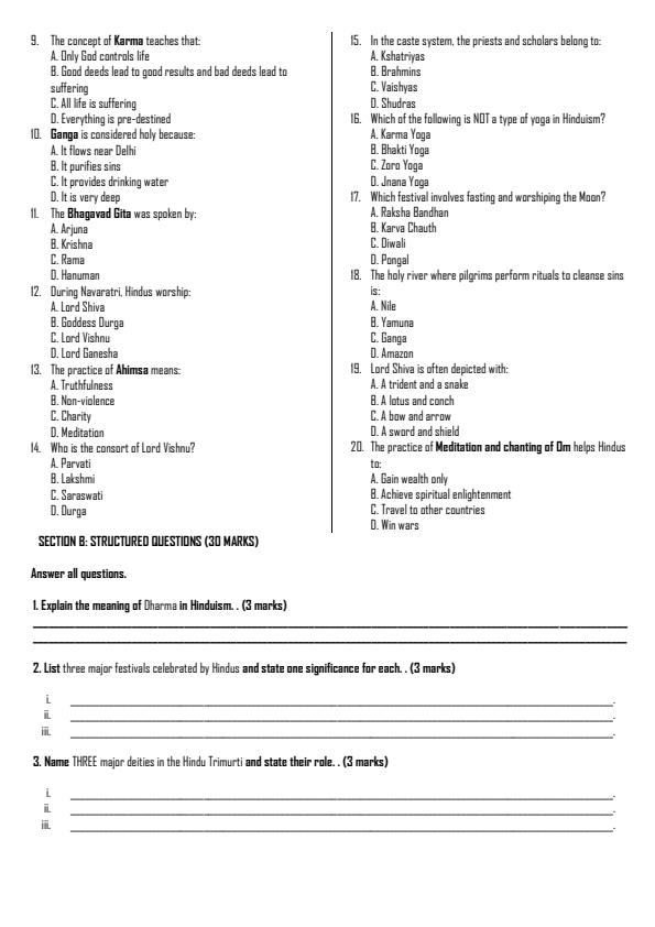 Preview page Grade-8-Hindu-Religious-Education-Mid-Term-2-Exam-2026_5884_1.jpg