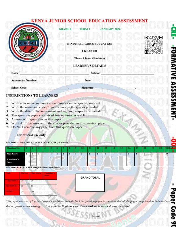 Preview page Grade-8-Hindu-Religious-Education-Opener-Exam-Term-1-2026_4990_0.jpg