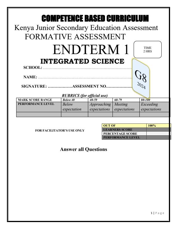 Preview page Grade-8-Integrated-Science-End-of-Term-1-Exam-2024_2149_0.jpg