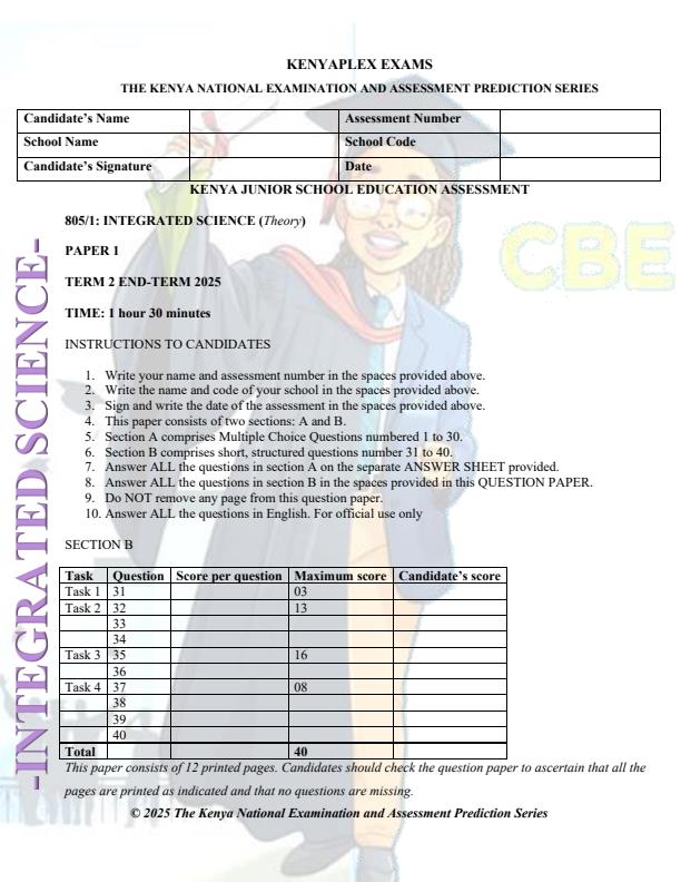 Preview page Grade-8-Integrated-Science-Paper-1-End-of-Term-2-Exam-2025_4409_0.jpg