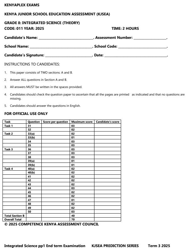Preview page Grade-8-Integrated-Science-Paper-1-End-of-Term-3-Exam-2025_4869_0.jpg