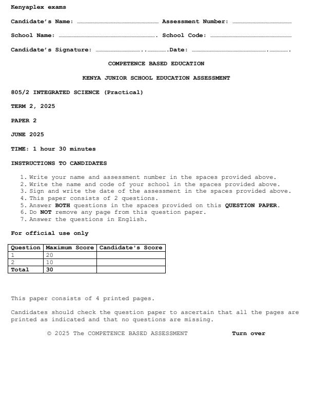 Preview page Grade-8-Integrated-Science-Paper-2-Mid-Term-2-Exam-2025_4171_0.jpg