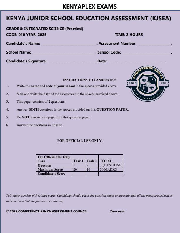 Preview page Grade-8-Integrated-Science-Paper-2-Mid-Term-3-Exam-2025_4678_0.jpg