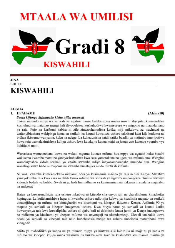 Preview page Grade-8-Kiswahili-End-of-Term-1-Exam-2024_2150_0.jpg