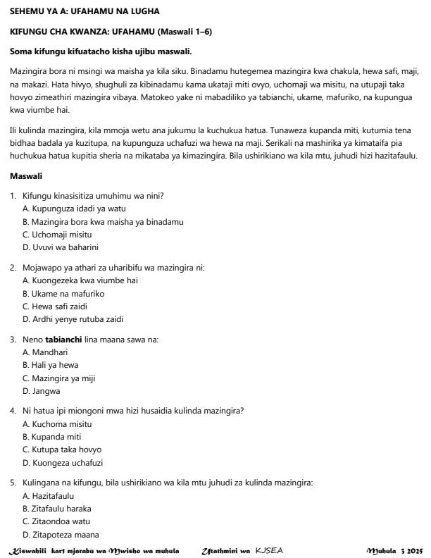 Preview page Grade-8-Kiswahili-Paper-1-End-of-Term-3-Exam-2025_4847_1.jpg