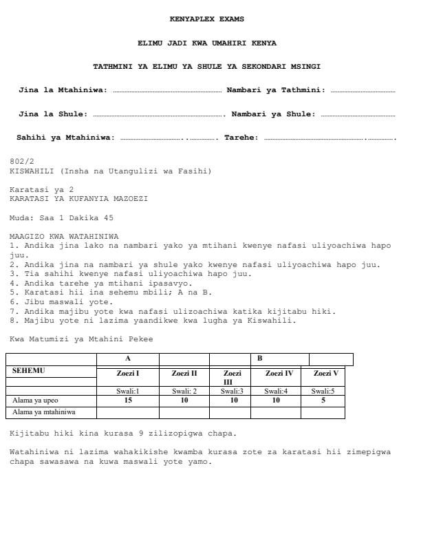 Preview page Grade-8-Kiswahili-Paper-2-End-Term-3-Exam-2026_6800_0.jpg