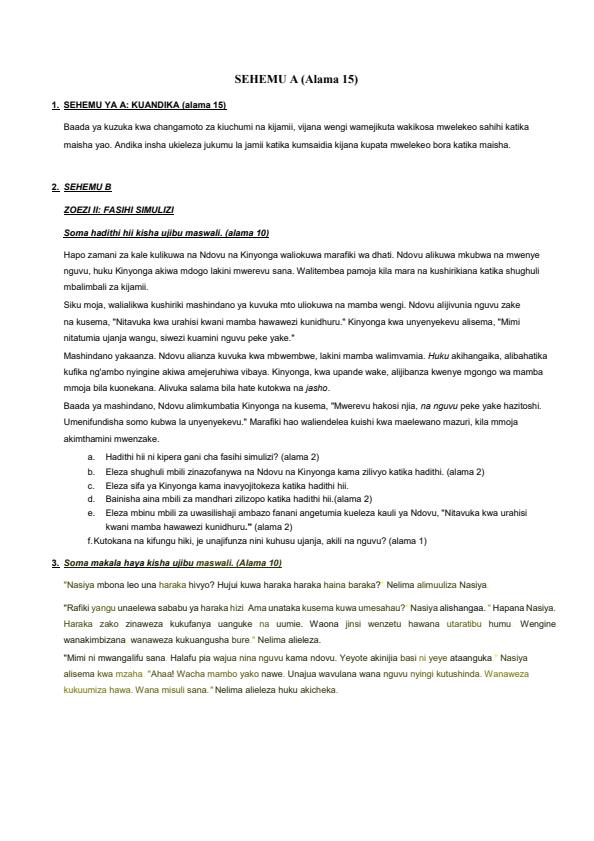 Preview page Grade-8-Kiswahili-Paper-2-Term-2-Opener-Exam-2025_4034_1.jpg