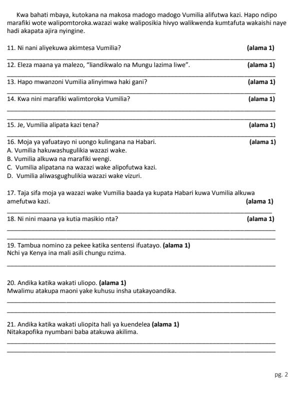 Preview page Grade-8-Kiswahili-Term-2-Opener-Exam-2024_2414_1.jpg