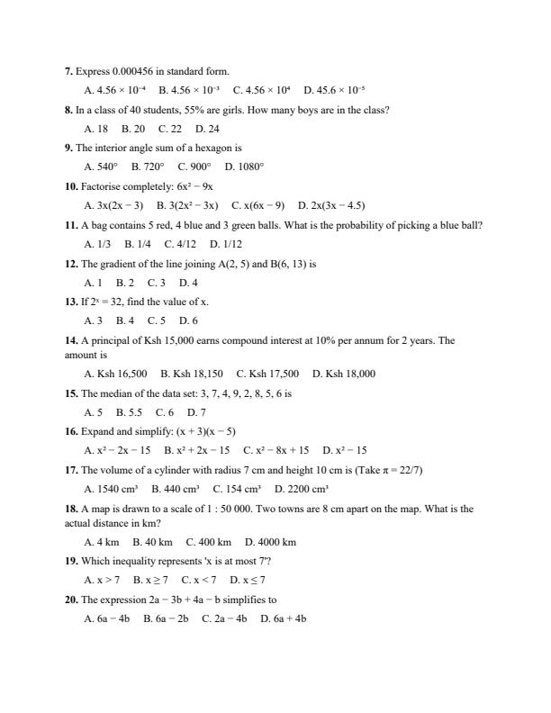 Preview page Grade-8-Mathematics-July-Assessment-Exmination-2026_6377_1.jpg