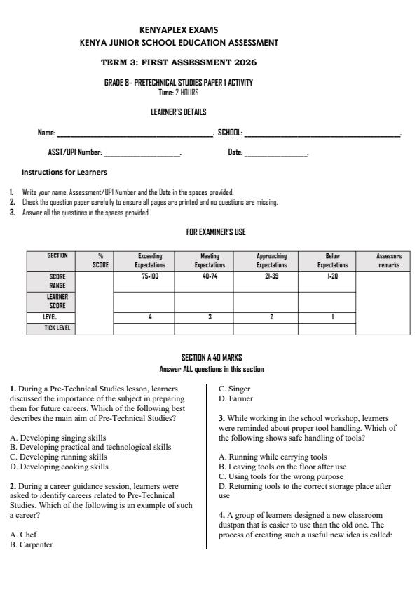 Preview page Grade-8-Pre--Technical-Studies-Paper-1-Activity-Term-3-Opener-Exam-2026_6554_0.jpg