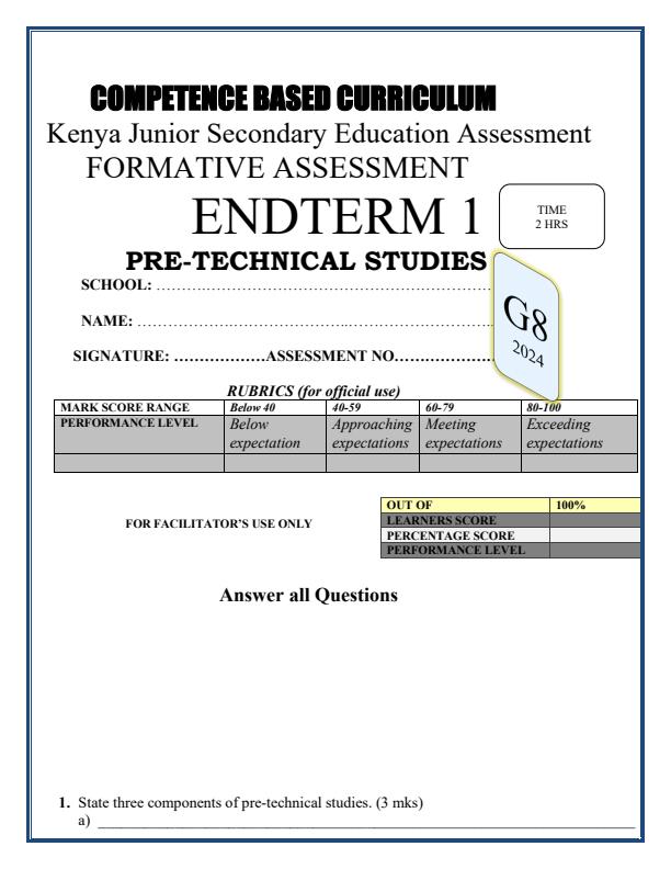 Preview page Grade-8-Pre-Technical-Studies-End-of-Term-1-Exam-2024_2152_0.jpg