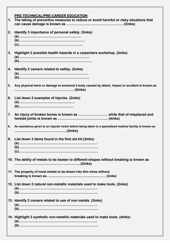 Preview page Grade-8-Pre-Technical-Studies-Mid-Term-1-Exam-2025_3626_1.jpg