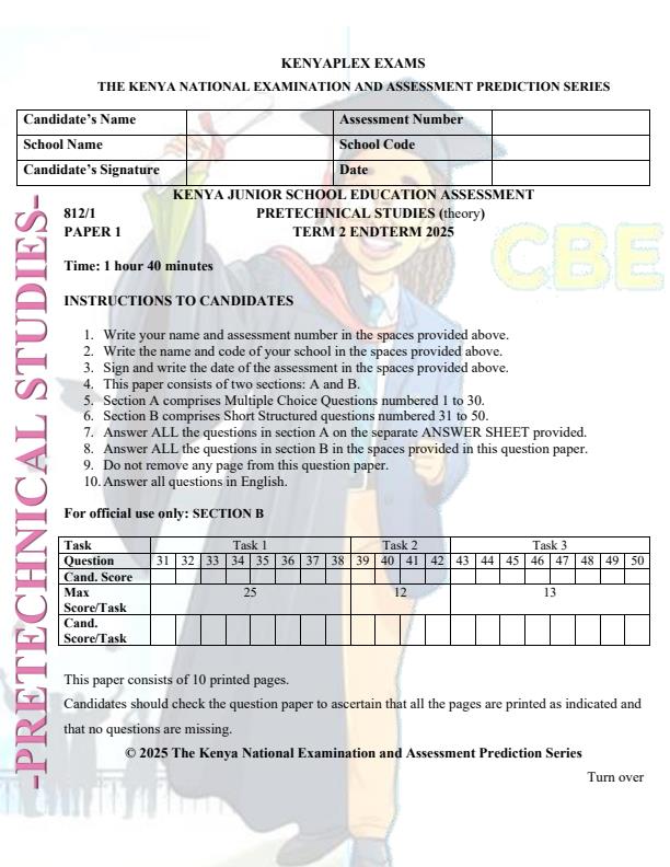 Preview page Grade-8-Pre-Technical-Studies-Paper-1-End-of-Term-2-Exam-2025_4418_0.jpg