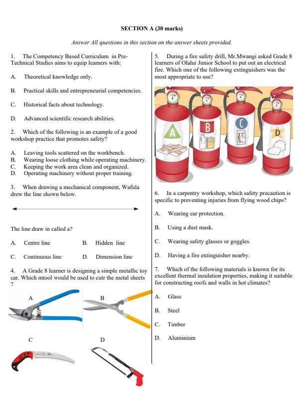 Preview page Grade-8-Pre-Technical-Studies-Paper-1-End-of-Term-2-Exam-2025_4418_1.jpg