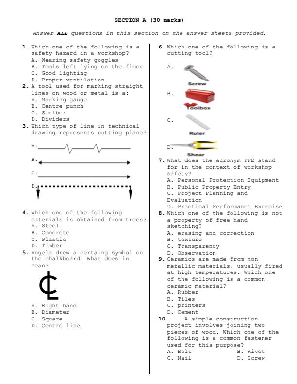 Preview page Grade-8-Pre-Technical-Studies-Paper-1-Mid-Term-2-Exam-2025_4176_2.jpg