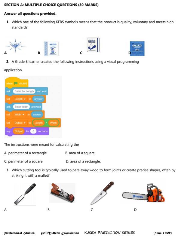 Preview page Grade-8-Pre-Technical-Studies-Paper-1-Mid-Term-3-Exam-2025_4683_1.jpg
