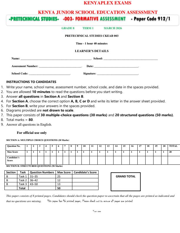 Preview page Grade-8-Pretechnical-Studies-End-Term-1-Exam-2026_5392_0.jpg