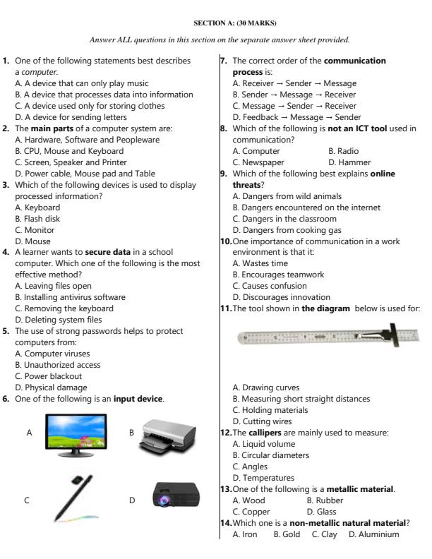 Preview page Grade-8-Pretechnical-Studies-End-Term-1-Exam-2026_5392_1.jpg