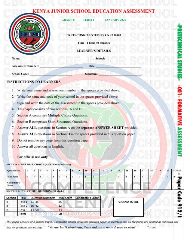 Preview page Grade-8-Pretechnical-Studies-Opener-Exam-Term-1-2026_4997_0.jpg